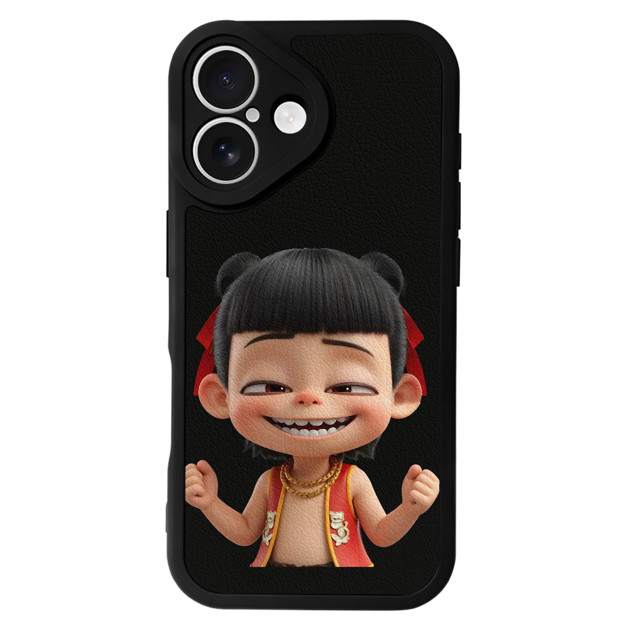 （画像用） Ne Zha 2 ナタ 魔童の大暴れ 【iPhone 16シリーズ対応】シリコンスマホケース（レザー調） 材質：シリコン